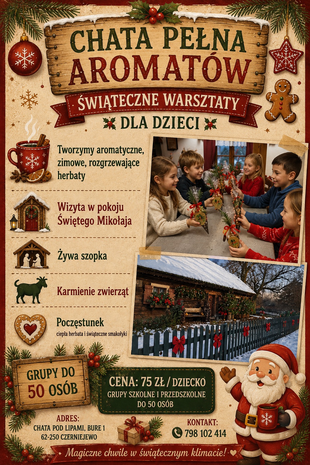 Plakat warsztatu Chata Pełna Aromatów
