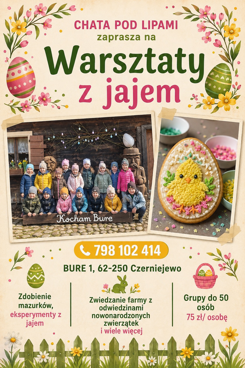 Plakat warsztatu Warsztaty z jajem